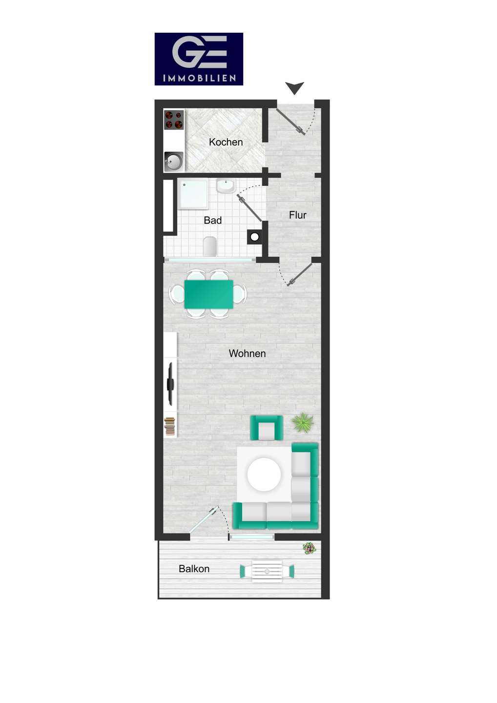 Grundriss Wohnung 5.3